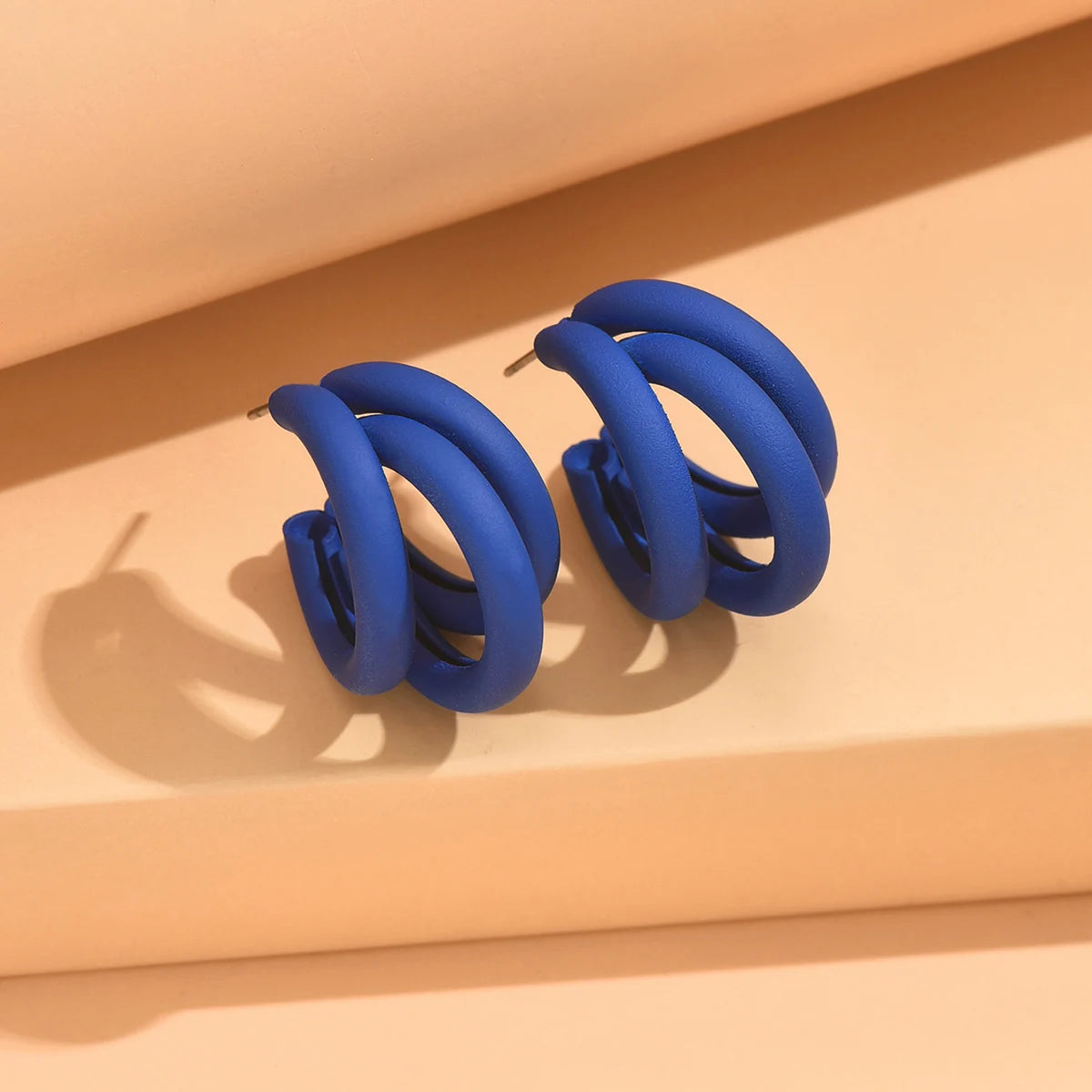 Elegant Gold Color Circled Hoop Earring